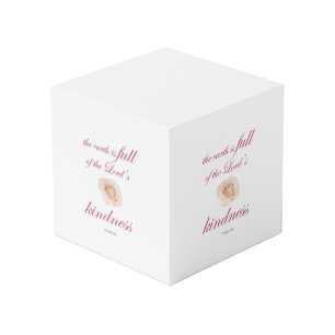 Scripture, Psalm 33, Full Kindness White Rose Cube