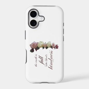 Scripture, Psalm 33, White and Pink Roses