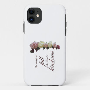 Scripture, Psalm 33, White and Pink Roses Case-Mate iPhone Case