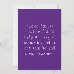 Scripture Quote 1 John 1 9 Thank You Card