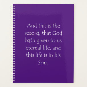 Scripture Quote 1 John 5 11 Planner