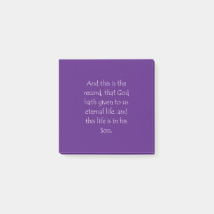 Scripture Quote 1 John 5 11 Post-it Notes