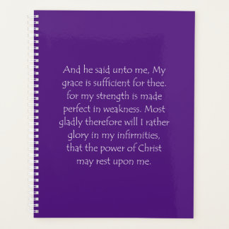 Scripture Quote 2 Corinthians 12 9 Planner