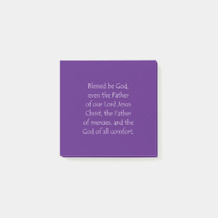 Scripture Quote 2 Corinthians 1 3 Post-it Notes