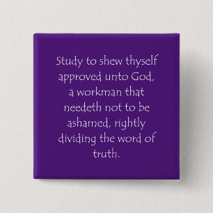 Scripture Quote 2 Timothy 2 15 Cm Square Badge