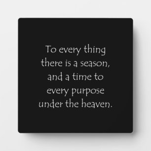 Scripture Quote Ecclesiastes 3 1 Plaque