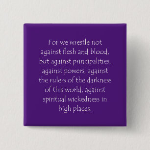 Scripture Quote Ephesians 6 12 15 Cm Square Badge