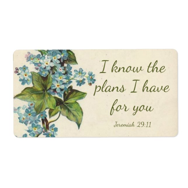 Scripture Quote Flowers Greenery Vintage (Front)