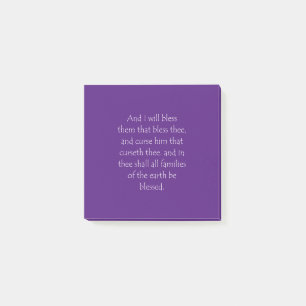 Scripture Quote Genesis 12 3 Post-it Notes