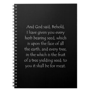 Scripture Quote Genesis 1 29 Notebook