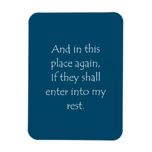 Scripture Quote Hebrews 4 5 Magnet