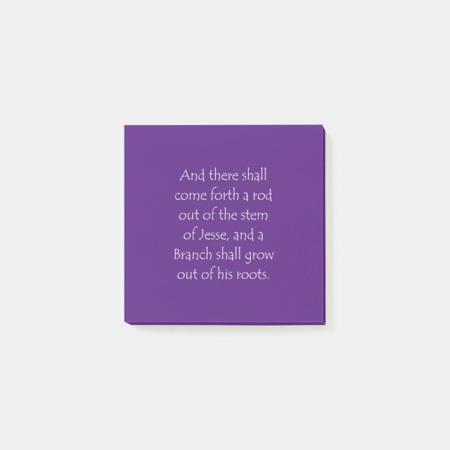 Scripture Quote Isaiah 11 1 Post-it Notes (Front)