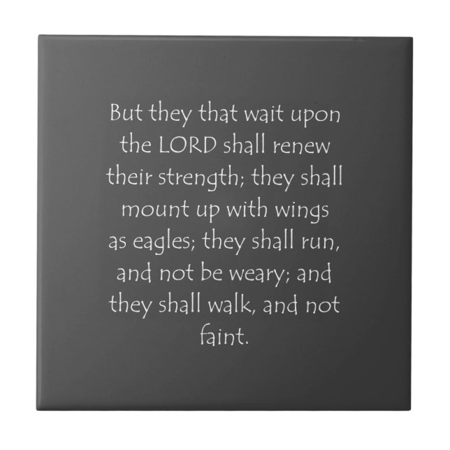 Scripture Quote Isaiah 40 31 Tile (Front)