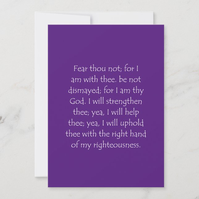 Scripture Quote Isaiah 41 10 Thank You Card (Front)