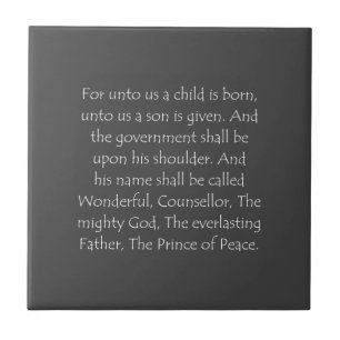 Scripture Quote Isaiah 9 6 Tile