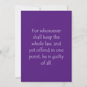 Scripture Quote James 2 10 Thank You Card