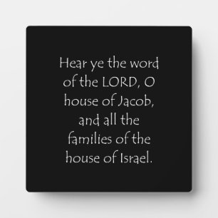 Scripture Quote Jeremiah 2 4 Plaque