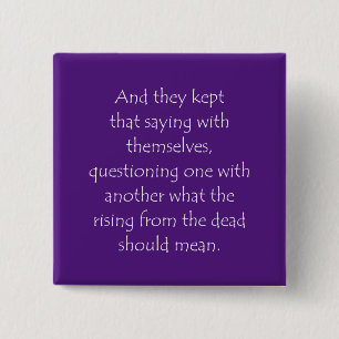 Scripture Quote Mark 9 10 15 Cm Square Badge