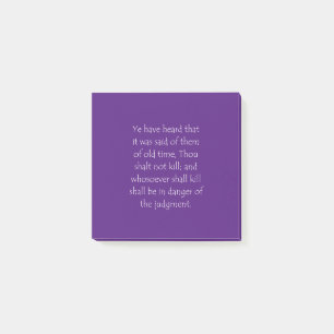 Scripture Quote Matthew 5 21 Post-it Notes