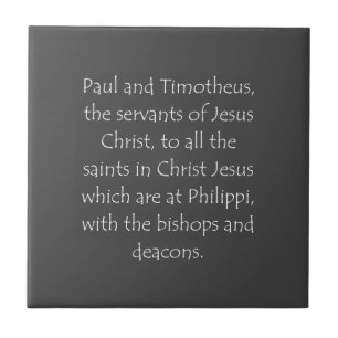 Scripture Quote Philippians 1 1 Tile