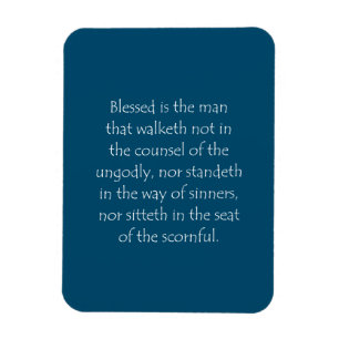 Scripture Quote Psalms 1 1 Magnet