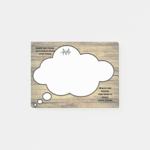 Scripture Rustic Speech Bubble Monogram    Post-it Notes