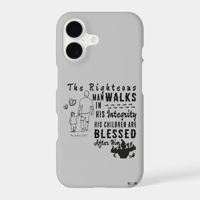 Scripture Samsung Case Father's Day Proverbs 20:7 (Back)