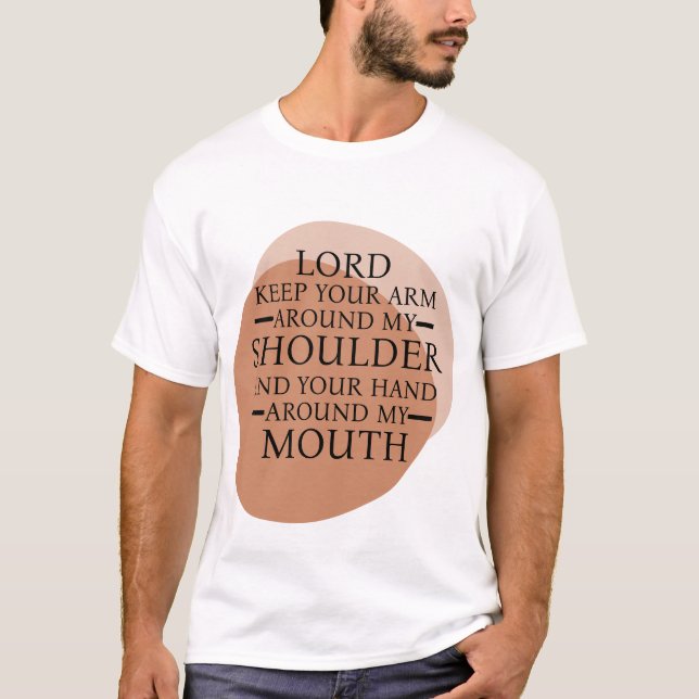 Scripture Shirt Lord Keep Arm Men  (Front)