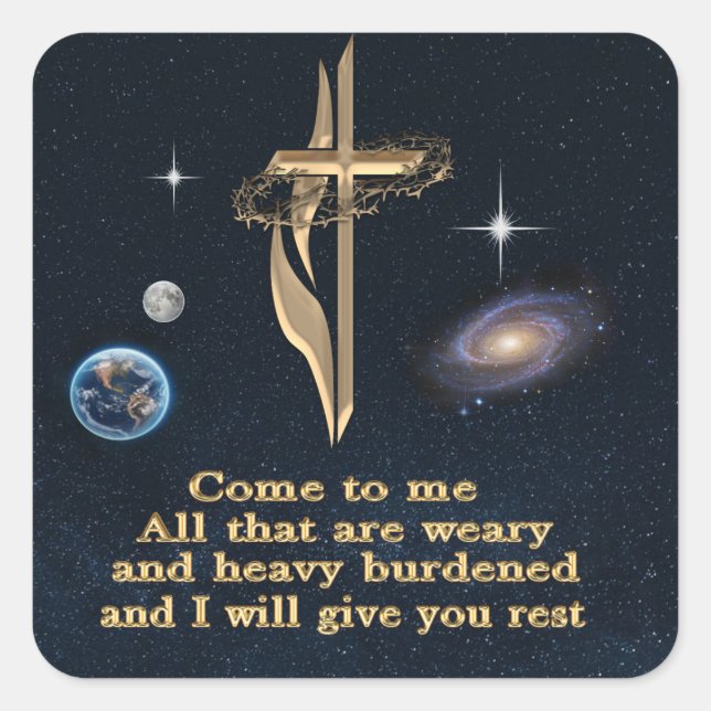 Scripture Square Sticker (Front)