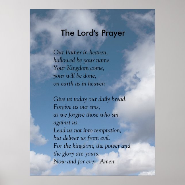 Scripture Template - The Lord's Prayer Poster (Front)