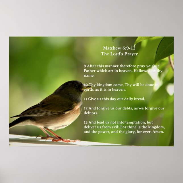 Scripture Template,  The Lord's Prayer Poster (Front)