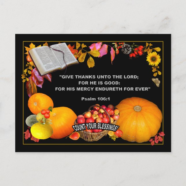 Scripture thanks POSTCARD (Front)