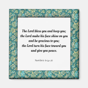 Scripture verse Numbers 6:24-26 Magnet