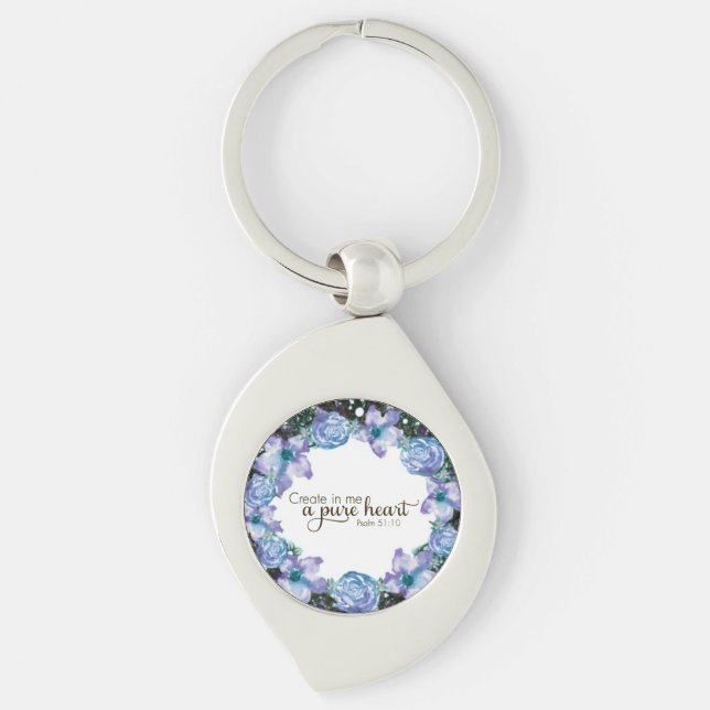 Scripture Verse Spiritual Message Kingdom Key Ring (Front)