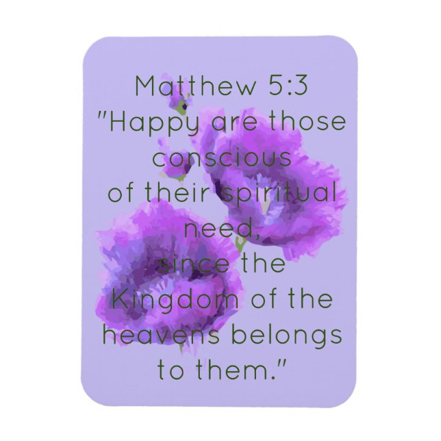 Scripture Verse Spiritual Message Kingdom Magnet (Vertical)