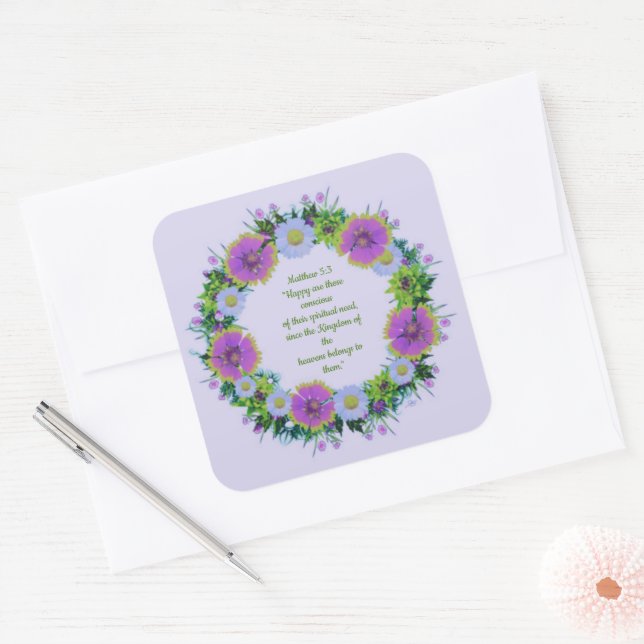 Scripture Verse Spiritual Message Kingdom Sticker (Envelope)