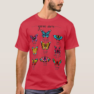 Scripture Watercolor Butterfly Psalm Christian Bib T-Shirt