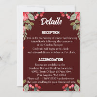 Scripture Wedding Details Card