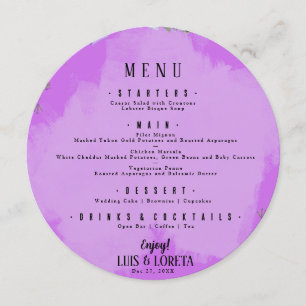 Scripture Wedding Dinner Menu