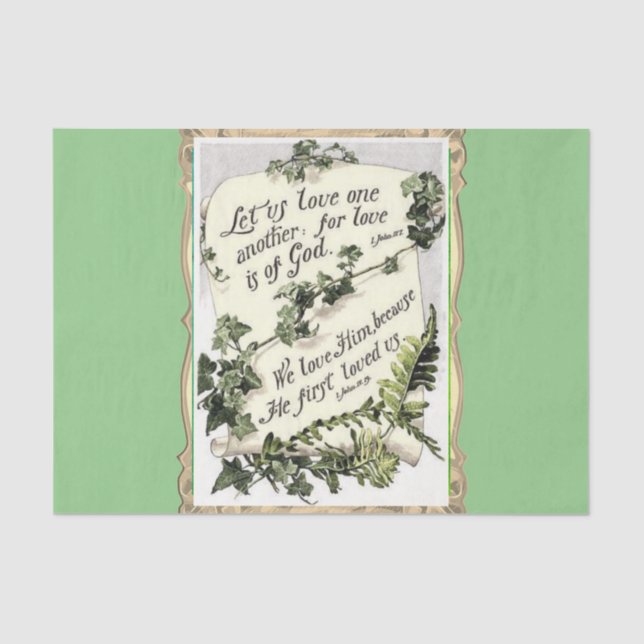 Scripture With Ivy Tissue Paper (Front)