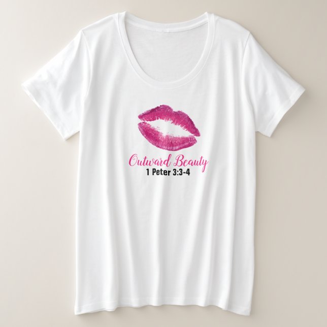 Scripture  -  Women's Plus-Size Basic T-Shirt Plus Size T-Shirt (Design Front)