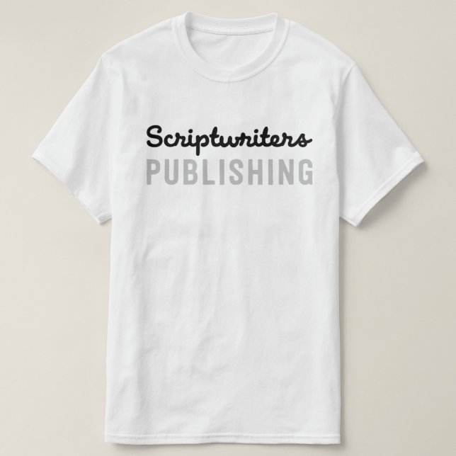 Scriptwriters Publishing Black/Silver Ice T-Shirt (Design Front)