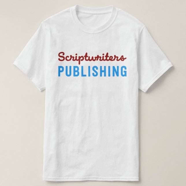 Scriptwriters Publishing Brick/Salt Water Taffy T T-Shirt (Design Front)