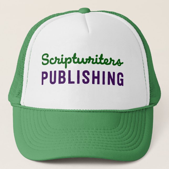 Scriptwriters Publishing Mesh Green/Purple Hat (Front)
