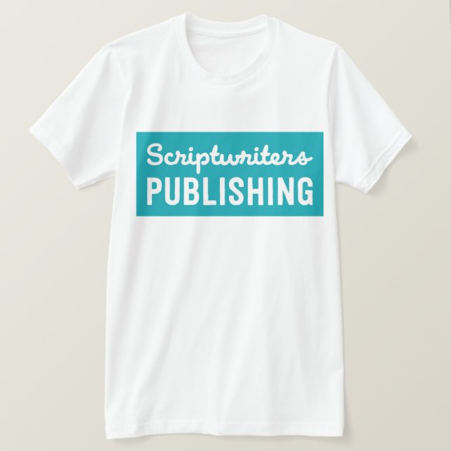 Scriptwriters Solid Aqua T-Shirt (Design Front)