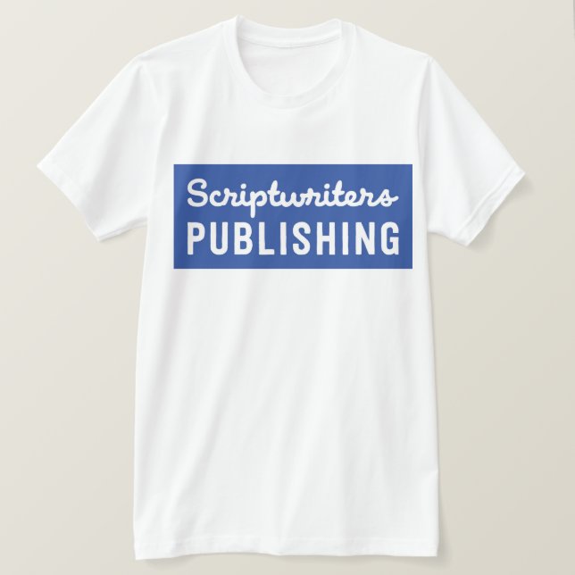 Scriptwriters Solid Royal Blue T-Shirt (Design Front)