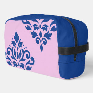 Scroll Damask Art I Blue on Pink Dopp Kit