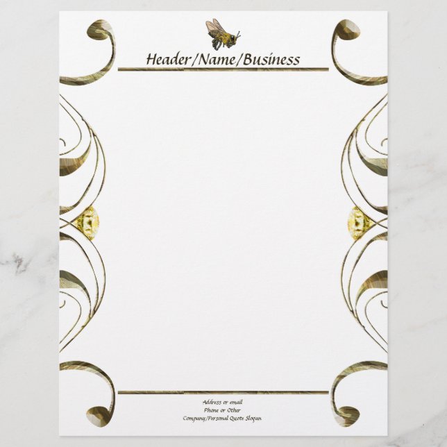 Scroll Honey Bee (Front)