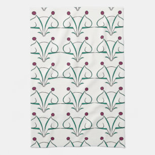 Scroll in colour scheme: Call Me Tea Towel