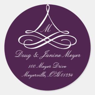 Scroll Ornament Address Label Stickers